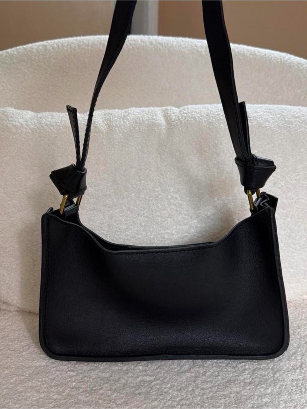 Madewell Small Black Leather Shoulder Bag